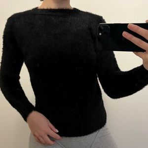 Black fuzzy sweater